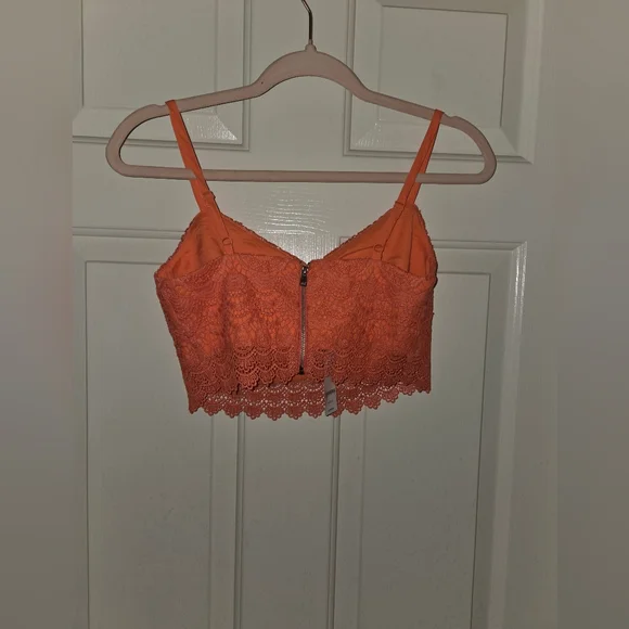 FINAL PRICE!! Bebe Vibrant Orange Lace Camisole - Picture 2 of 6